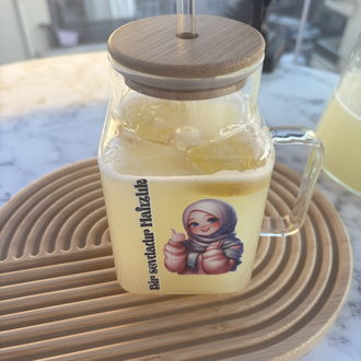 Bambu kapaklı bardak