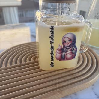 Bambu kapaklı bardak