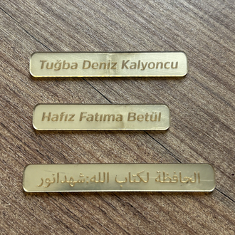 Kalpli sure ezber plaketi-gümüş