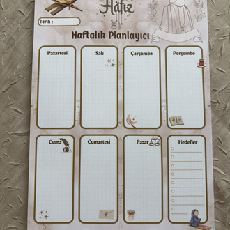 Hafız haftalık planlayıcı 