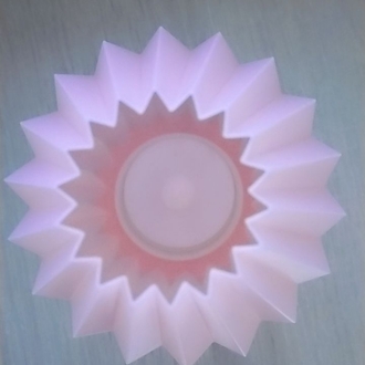 Pembe sarı ışıklı masa lambası 