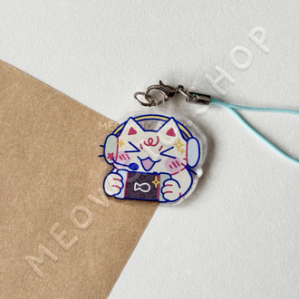 Cozy Gamer Cat - charm
