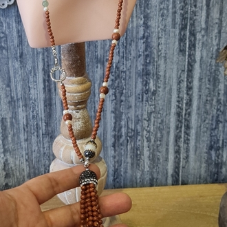 Yıldıztaşı ve markazitli barok inci kolye