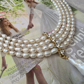 Gerçek 4 sıra İnci Choker Kolye(Sadece Kolye Fiyatıdır)