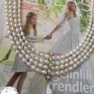 Gerçek 4 sıra İnci Choker Kolye(Sadece Kolye Fiyatıdır)