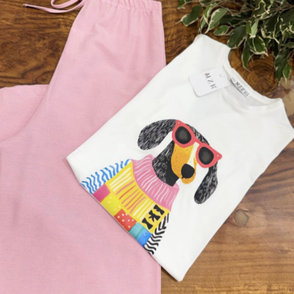 Köpek figürlü Tshirt