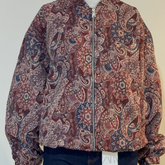 Etnik desen bomber ceket