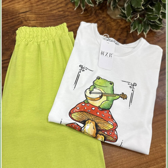 Kurbağa figürlü Tshirt