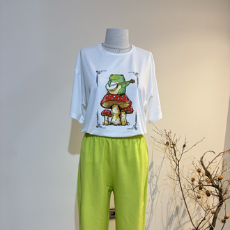 Kurbağa figürlü Tshirt