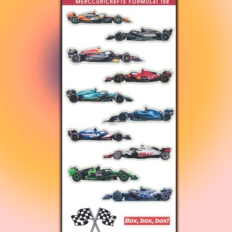 3'lü Sticker (36 adet) Formula1 Sticker Seti - Planner Ajanda