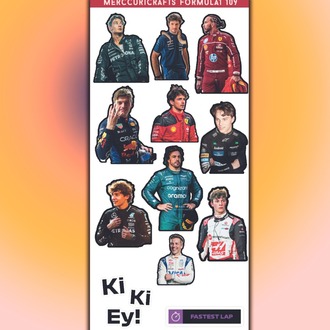 3'lü Sticker (36 adet) Formula1 Sticker Seti - Planner Ajanda
