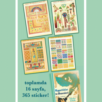 Uygarlık Desen Sticker Set - 360+ Adet Etiket - Yunan, Mısır, Rönesans Scrapbooking Seti