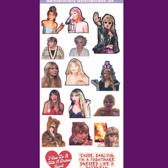 3'lü Sticker (49 adet) Taylor Swift Mod Sticker Seti - Planner