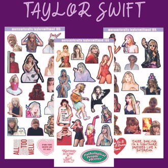 3'lü Sticker (49 adet) Taylor Swift Mod Sticker Seti - Planner