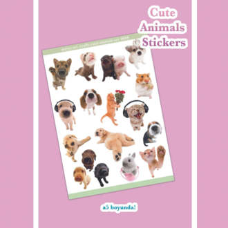 sevimli hayvan sticker seti (33 adet sticker) ikili meme komik ikili etiket defter scrapbooking