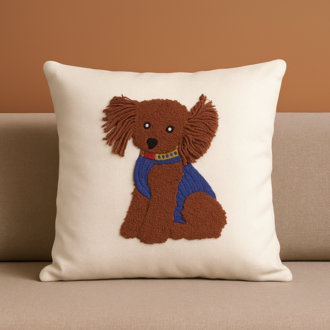 Brownie Hug Kırlent Kılıfı Köpek Desenli