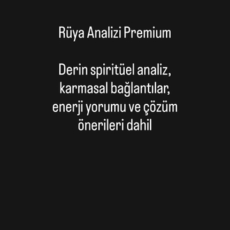 Rüya analizi premium