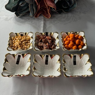 Flora Gold 6'lı Kase Seti Çerezlik