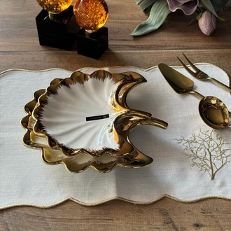 Ginkgo Yaprak Sunum Tabak 2'li 