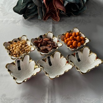 Flora Gold 6'lı Kase Seti Çerezlik