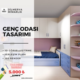 GENÇ ODASI 3D TASARIMI