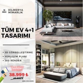 TÜM EV 3D TASARIMI 4+1