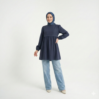 Natural Tunik (Lacivert)