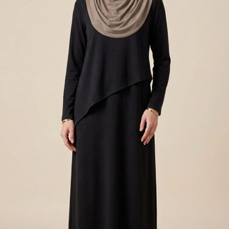 EFİL Yazlık Emzirme Elbisesi (Siyah)