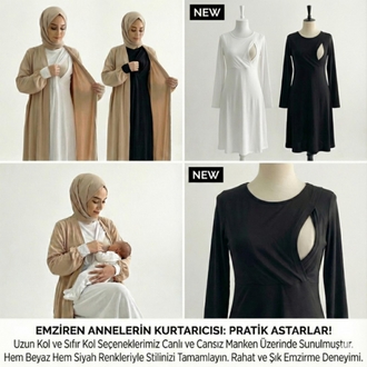 Astar Elbise Uzun Kol (Siyah)