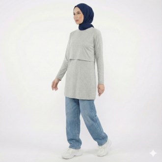 Kaşkorse Tunik (Ekru Melanj)