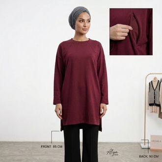 Yazlık Oversize Süprem Tunik (Vişne)