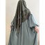 Haki Kısa Khimar & Çağla Elbise