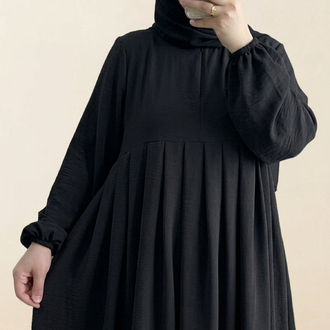 Siyah Ayrobin Elbise