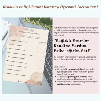 SAĞLIKLI SINIRLAR I Kendine Yardım Psiko-eğitim Seti