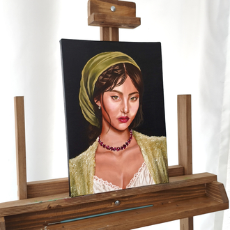 Yağlı boya portre l el yapımı özel portre tablo l 25x35 cm