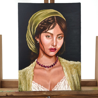 Yağlı boya portre l el yapımı özel portre tablo l 25x35 cm