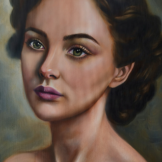Güven | Yağlı boya portre | el yapımı özel portre tablo | 30x40 cm
