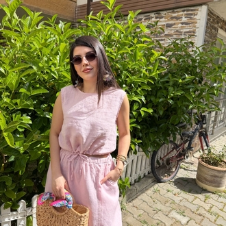 %100 ham keten takım pembe