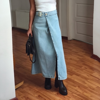 KEMERLİ SARMA JEAN ETEK