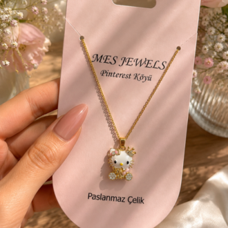 Gold Hello Kitty Kolye