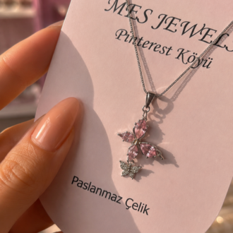 Crystal Butterfly Kolye