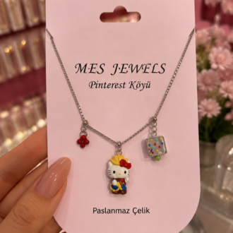 Hello Kitty Charmlı Kolye