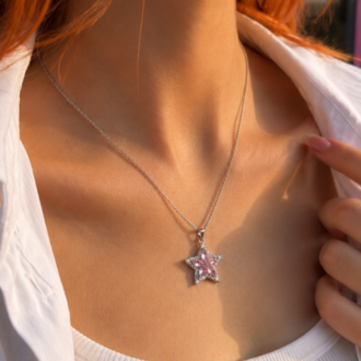 Pink Star Kolye