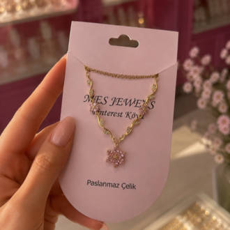 Sakura Işıltısı Kolye
