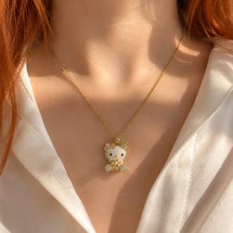 Gold Hello Kitty Kolye