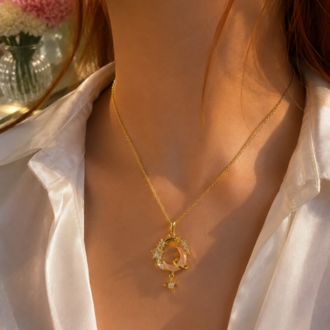 Gold Moonlight Kolye