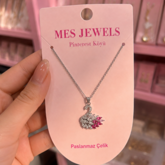 Silver Kuğu Kolye