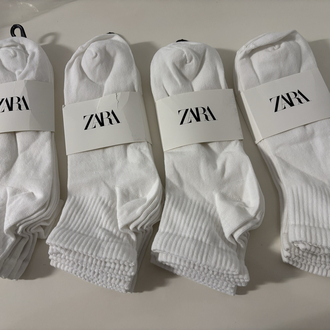 12 Çift Zara Beyaz Crew Çorap – JOIN LIFE