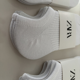 ZARA Beyaz Dikişsiz Cotton Patik Çorap - 12 Çift
