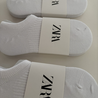 ZARA Beyaz Dikişsiz Cotton Patik Çorap - 12 Çift
